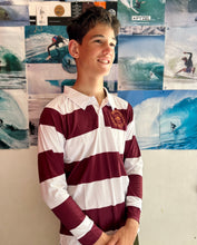 Load image into Gallery viewer, Long sleeve striped polo
